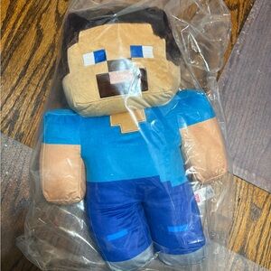 Minecraft Steve Plush Toy Stuffed Doll Figure Mojang Video Game Mattel new 16in